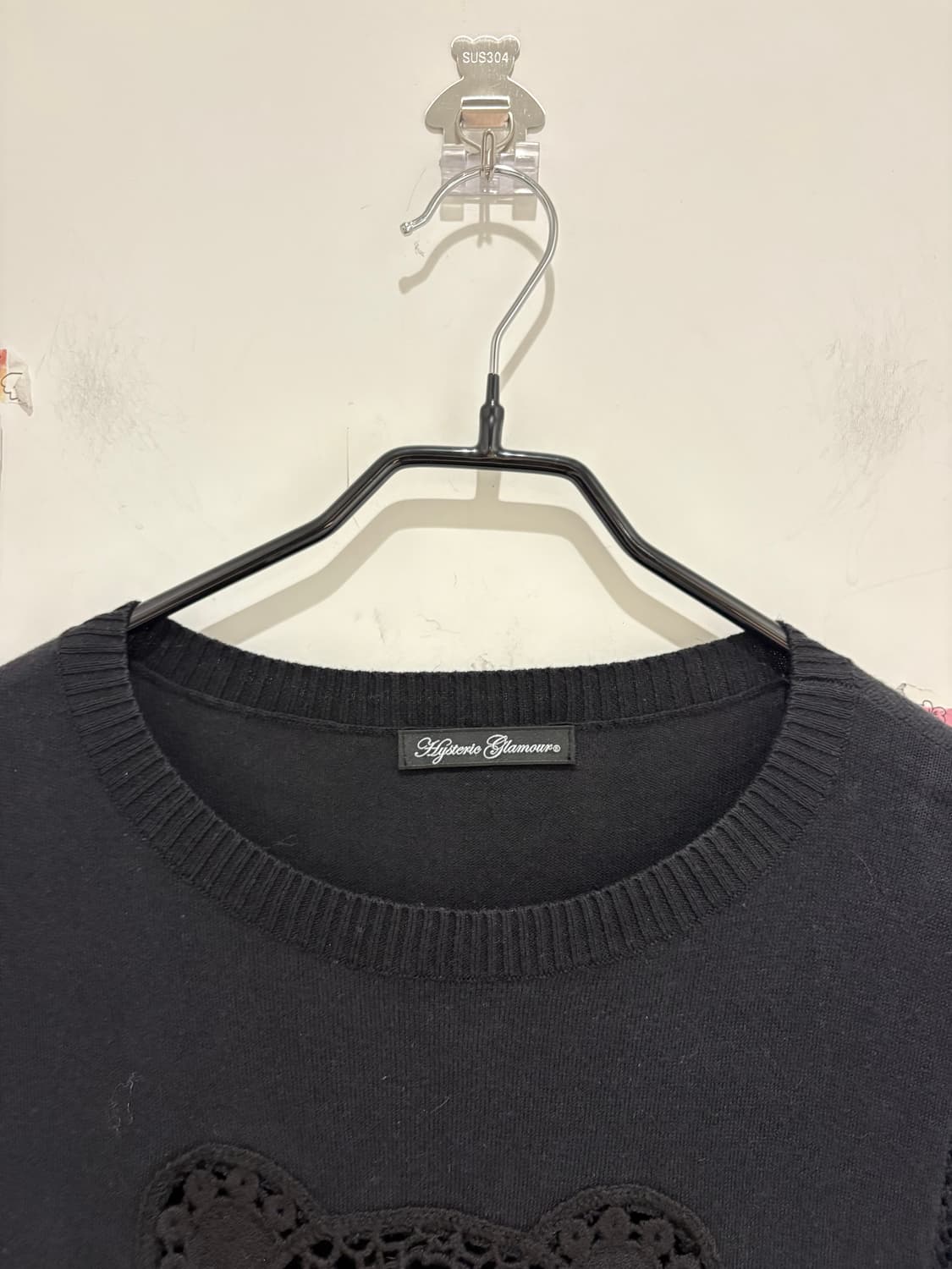 Hysteric Glamour Fuckbear black knit 상품이미지3