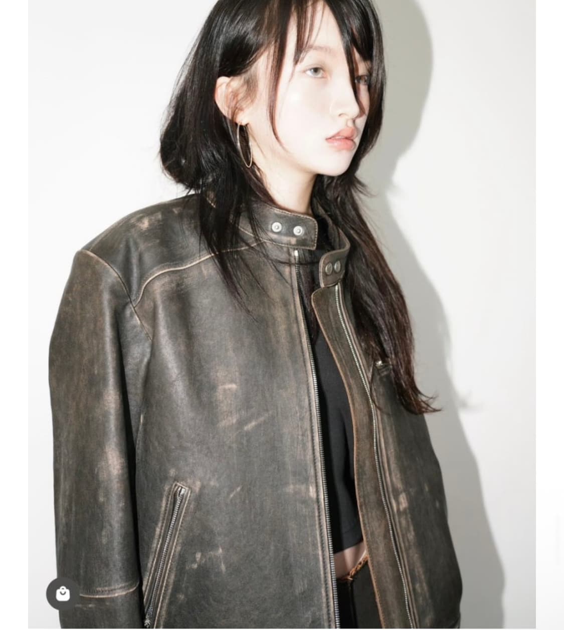 데어드 램스킨 워시드 레더자켓 상품이미지2