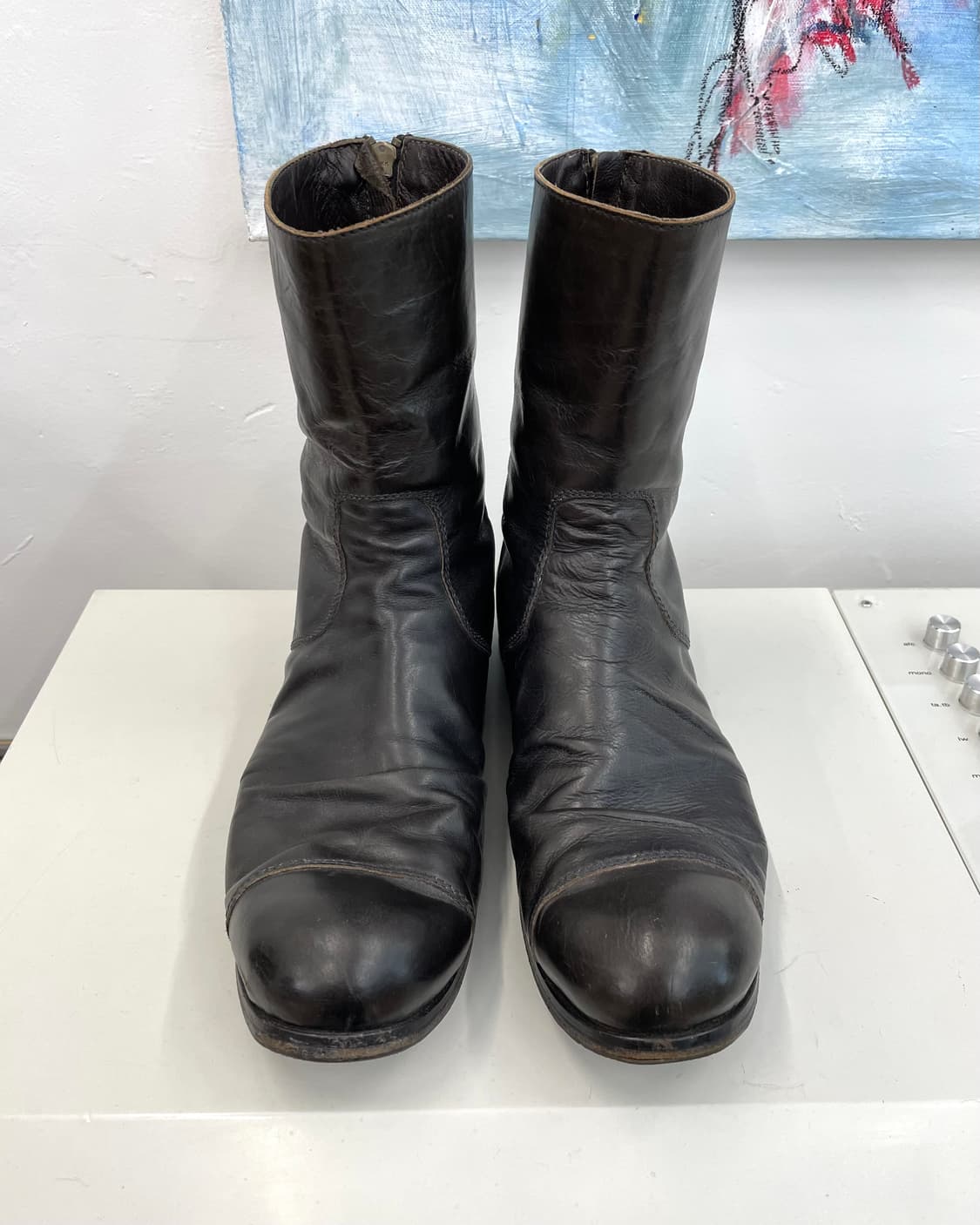 [41] 컬렉션프리베 드레이프 레더 부츠 상품이미지3