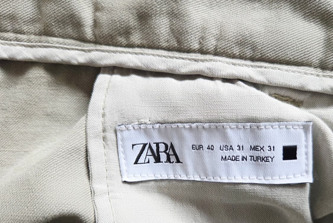 자라 코튼-린넨 팬츠 새상품  상품이미지6