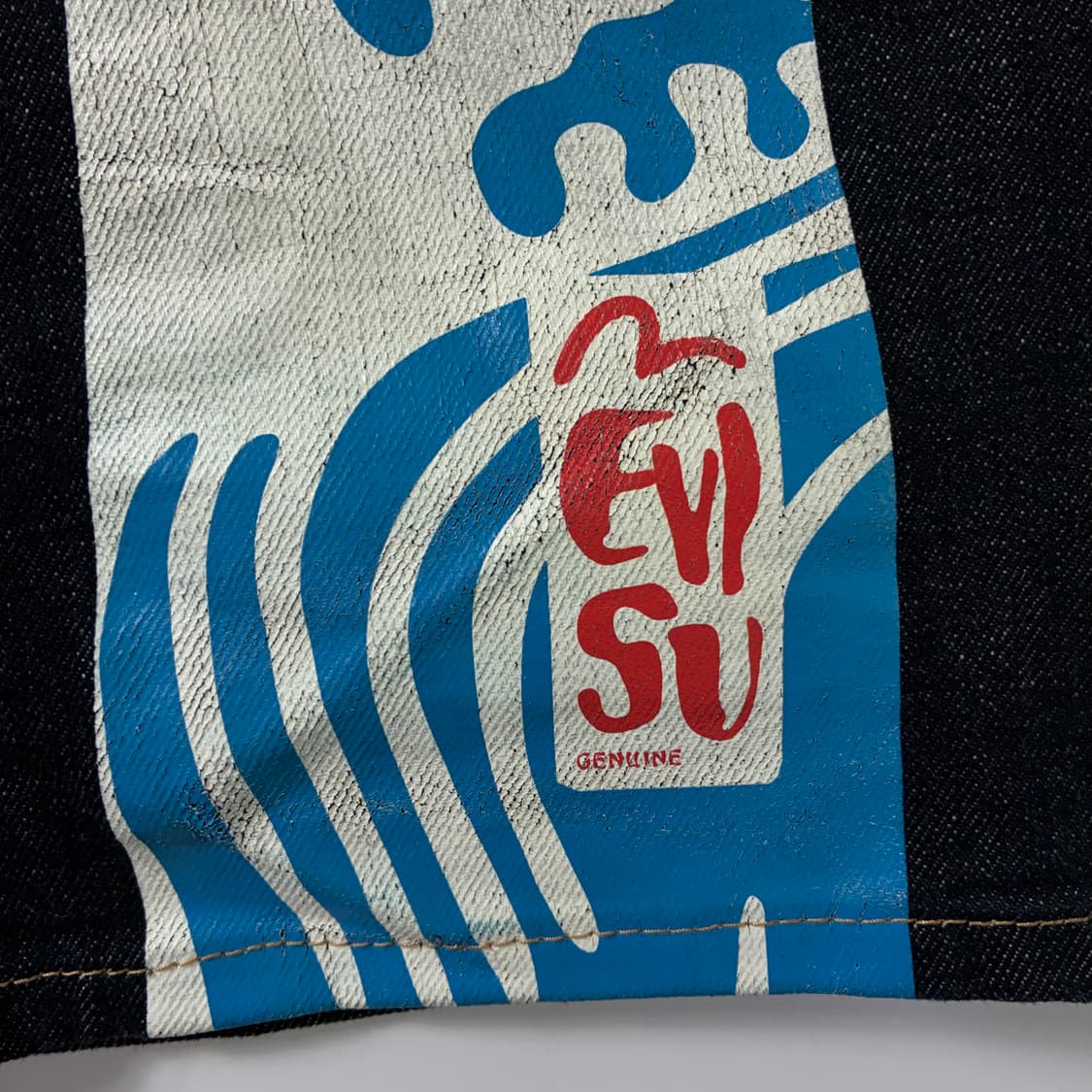 Evisu  에비수 백프린팅 데님 하프팬츠  상품이미지3