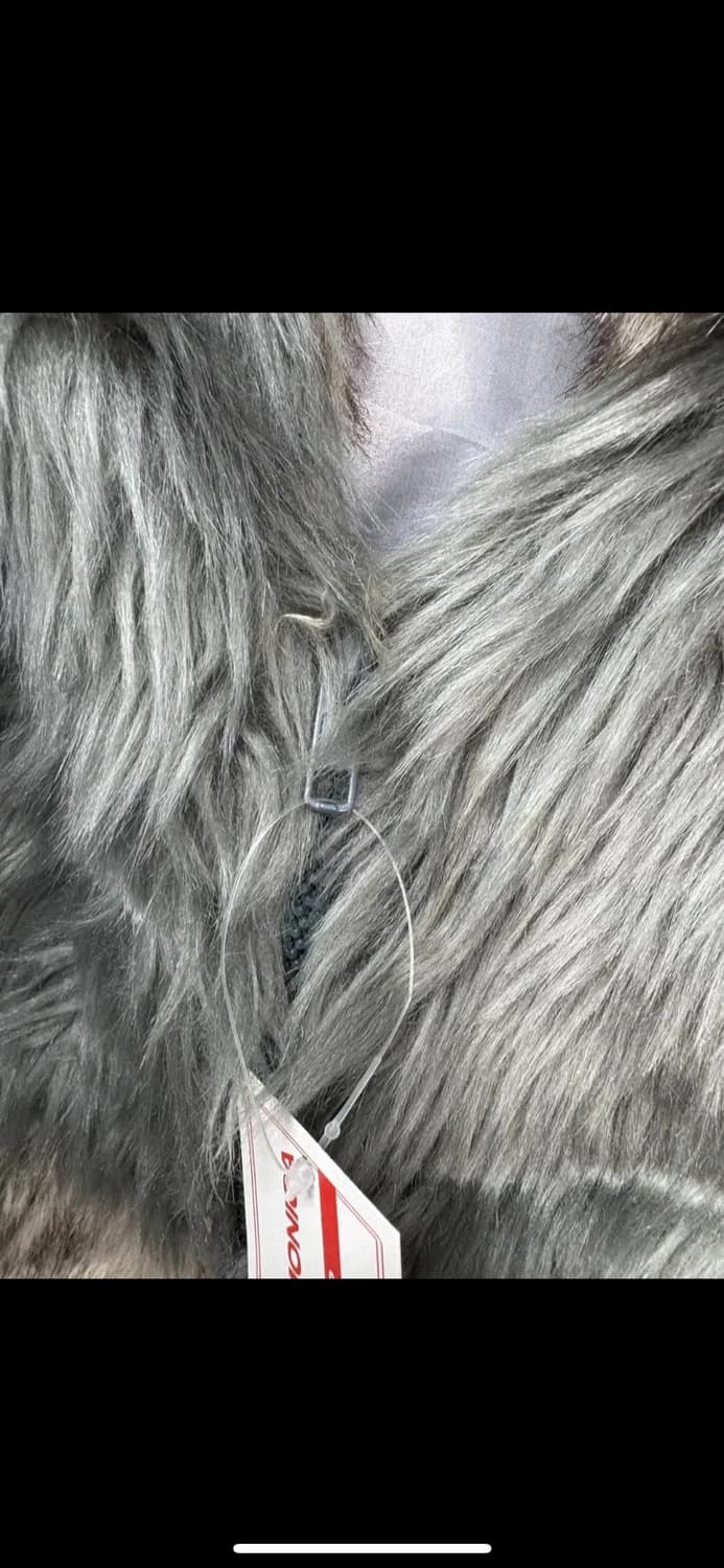 빈티지 그레이 브라운 모피 털 니트 베스트 H1716 상품이미지5