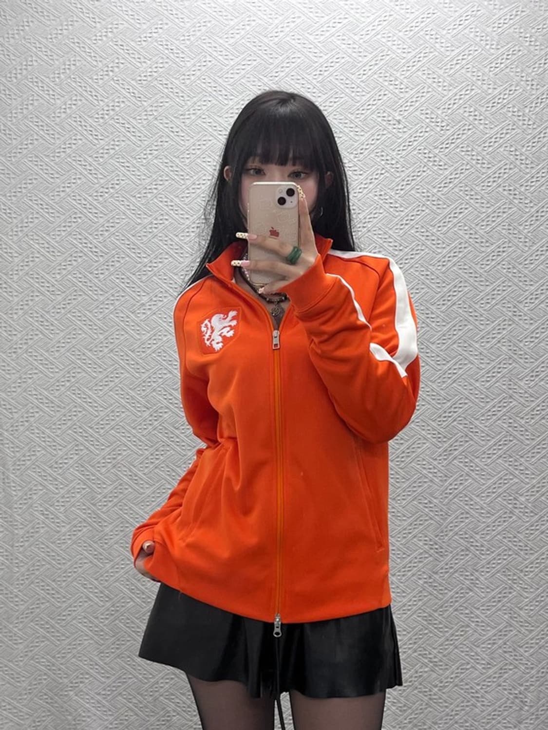 나이키 네덜란드 13-14 국대 Y2K 오렌지 져지 집업 L C09610 상품이미지1