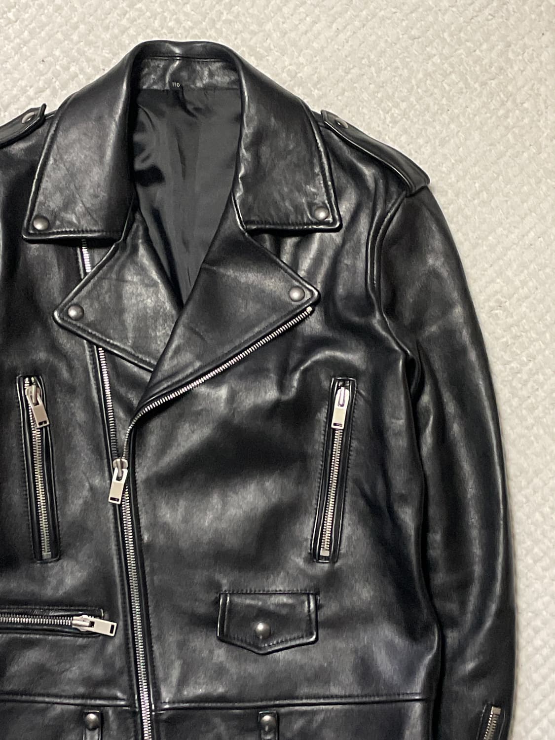 광희시장 웨스턴 무드 램스턴 양가죽 레더 자켓 상품이미지3