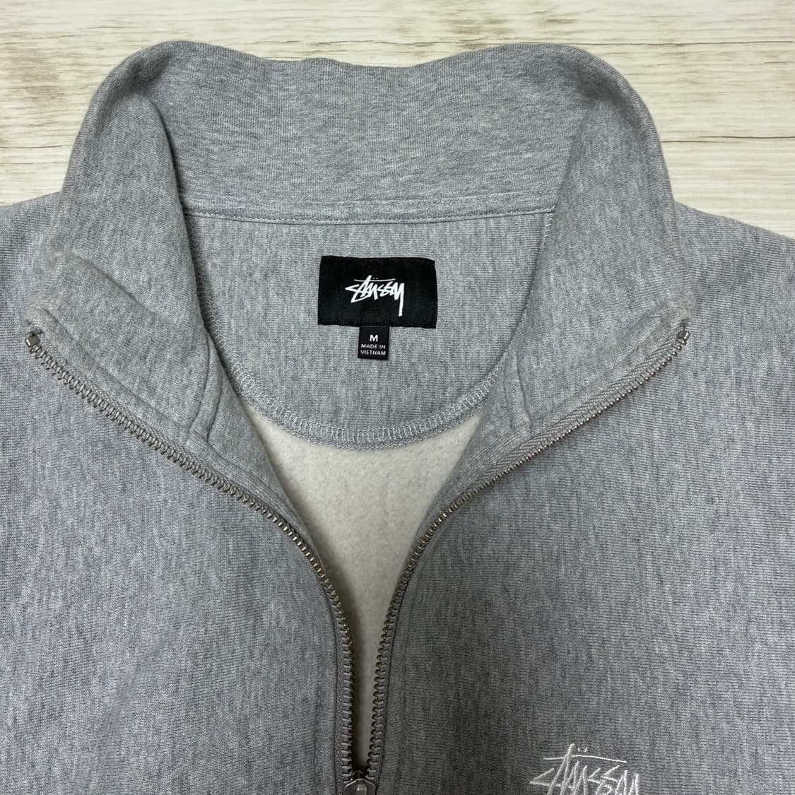 m 스투시 반집업 하프집 맨투맨 그레이 상품이미지4