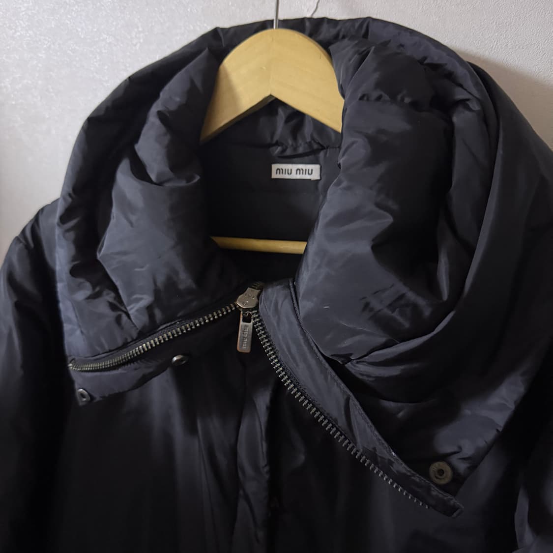 미우미우 후드 오리털 야상 점퍼 46 (오버핏 77까지) 상품이미지3