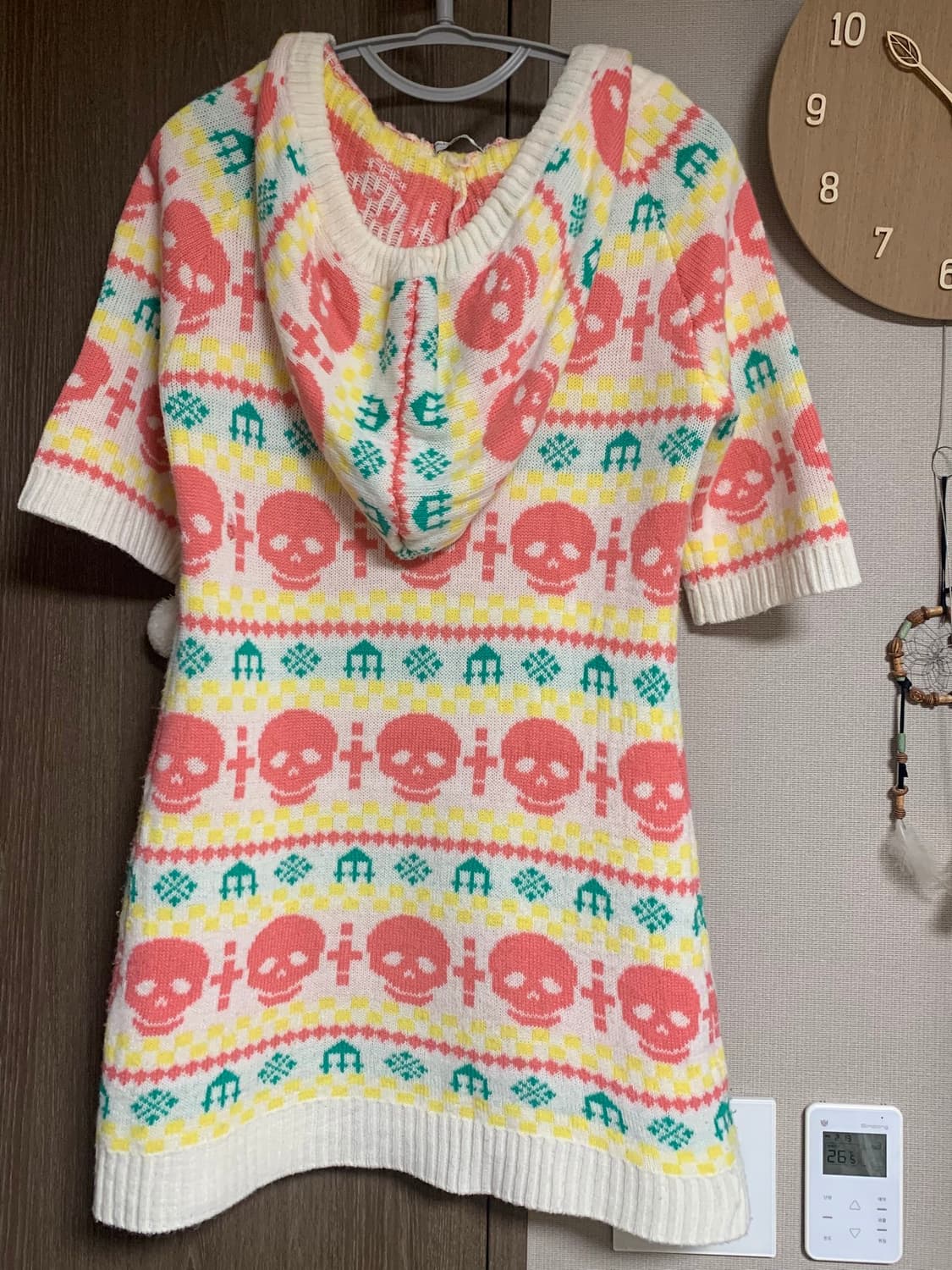 스컬 폼폼 니트원피스 상품이미지2