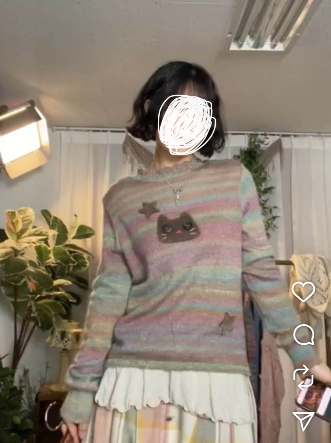 케미컬 시스터즈 초코냥이 무지개떡 니트  상품이미지1