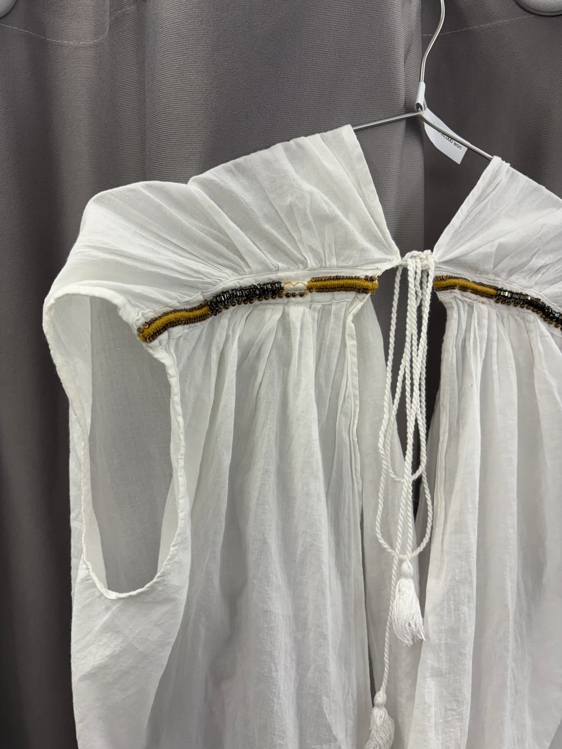 에스닉 비즈 드레이프 블라우스 상품이미지2