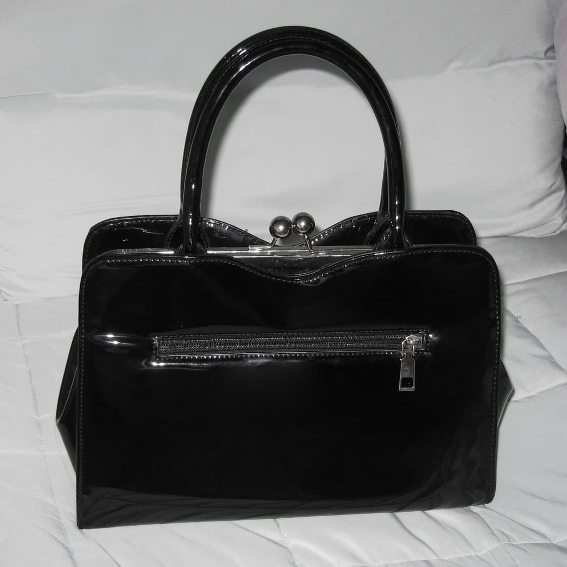 오네갸루 호피 리본 백 일본 빈티지 상품이미지2