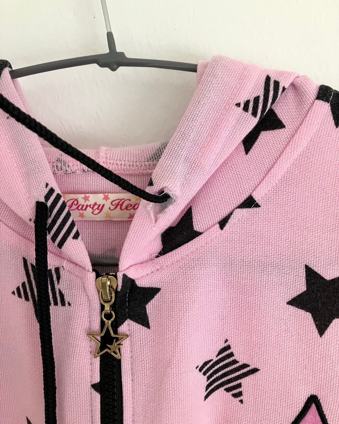 핑크 스타 점프슈트 후드집업 상품이미지5