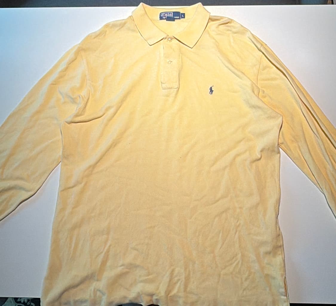 폴로 랄프로렌 긴팔 카라티 옐로 남성 XL 상품이미지1