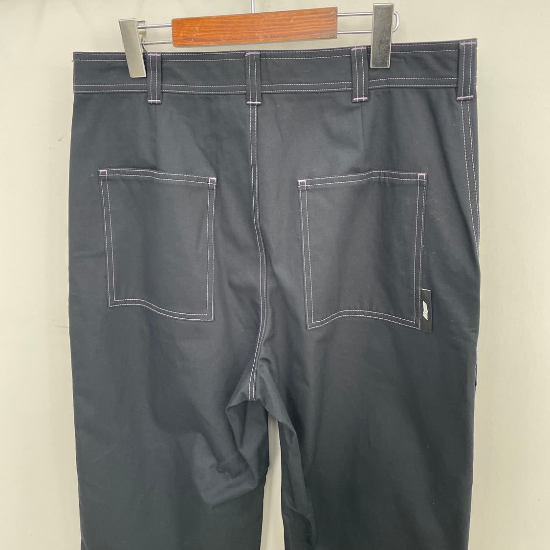  MSGM 블랙 퍼플 스티치 카고 팬츠 바지 상품이미지5