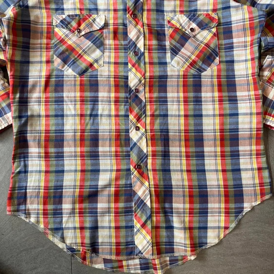 80s 80년대 미국 생산 랭글러 웨스턴 긴팔 셔츠 상품이미지4