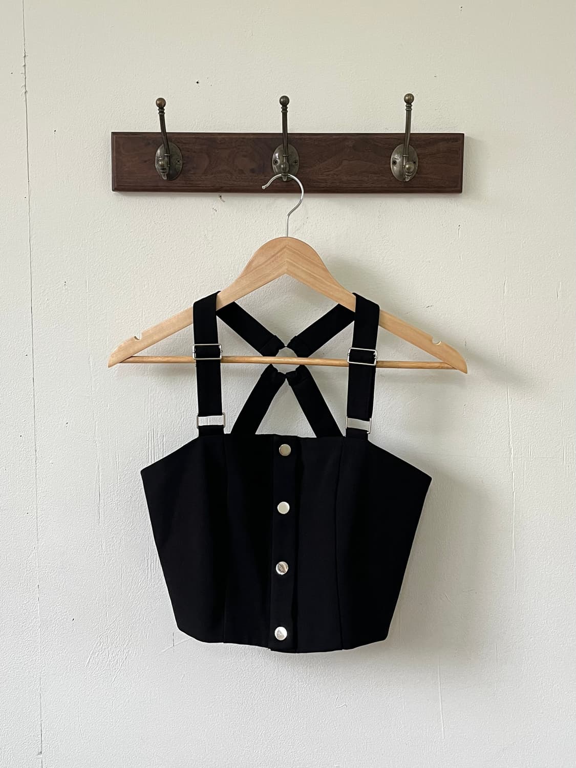 BUBBLES 블랙 뷔스티에 탑 상품이미지1