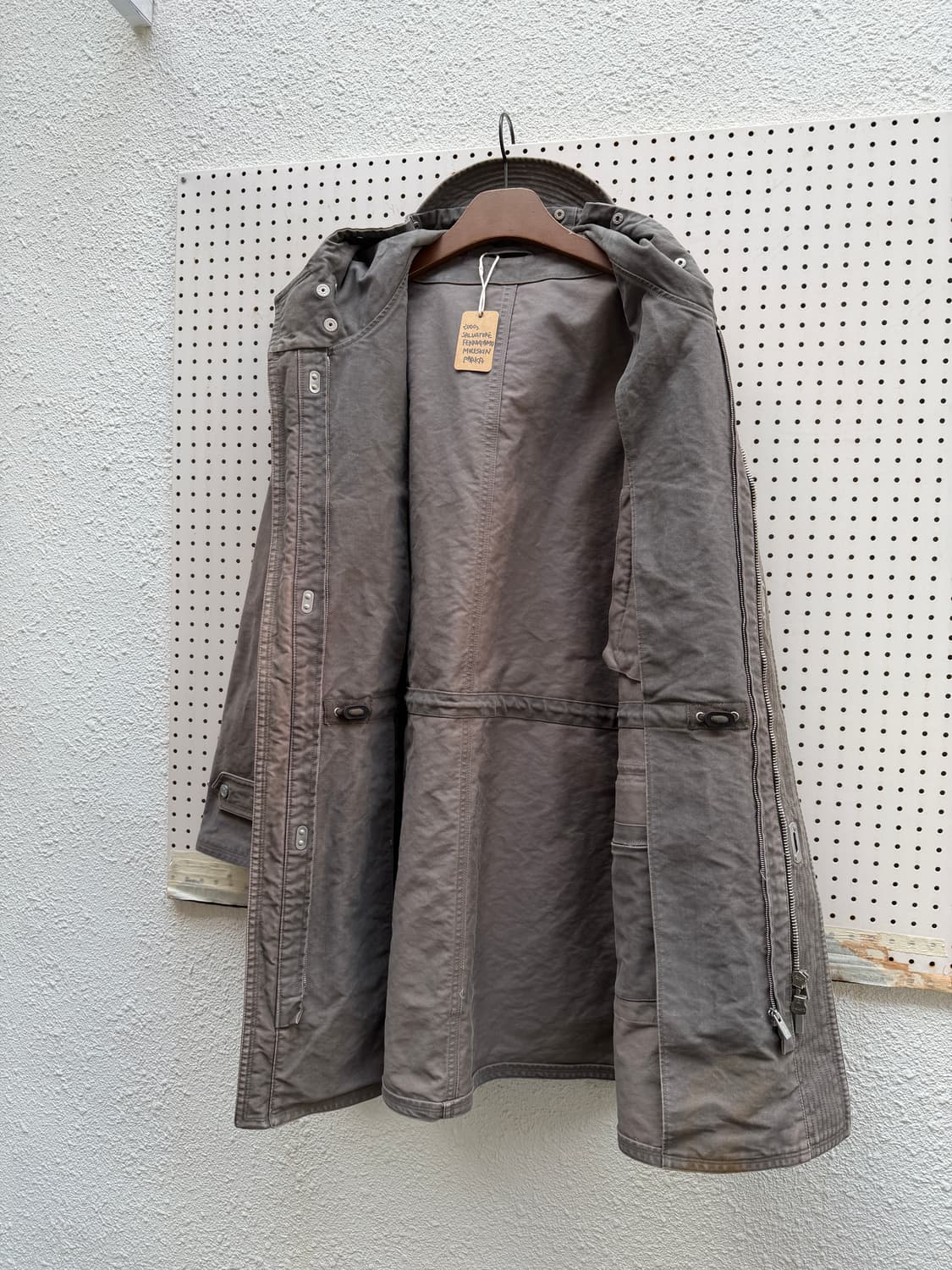 2000s SALVATORE FERRAGAMO 페레가모 몰스킨 후드파카 상품이미지9