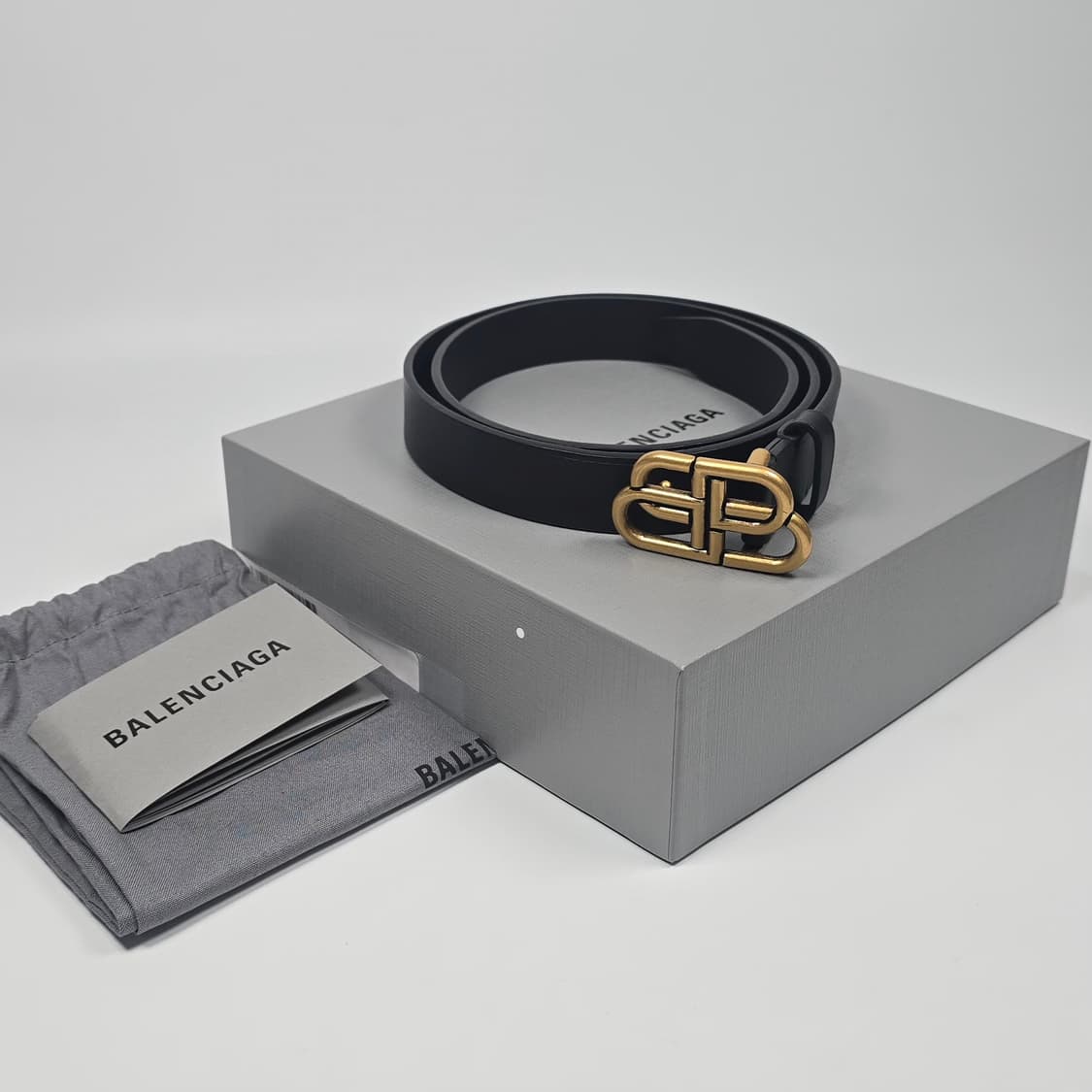 발렌시아가 BB 로고 벨트 ( 90 ) 상품이미지1