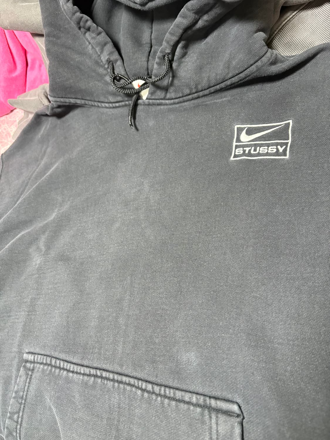 나이키 스투시 후드티 블랙 L 상품이미지3
