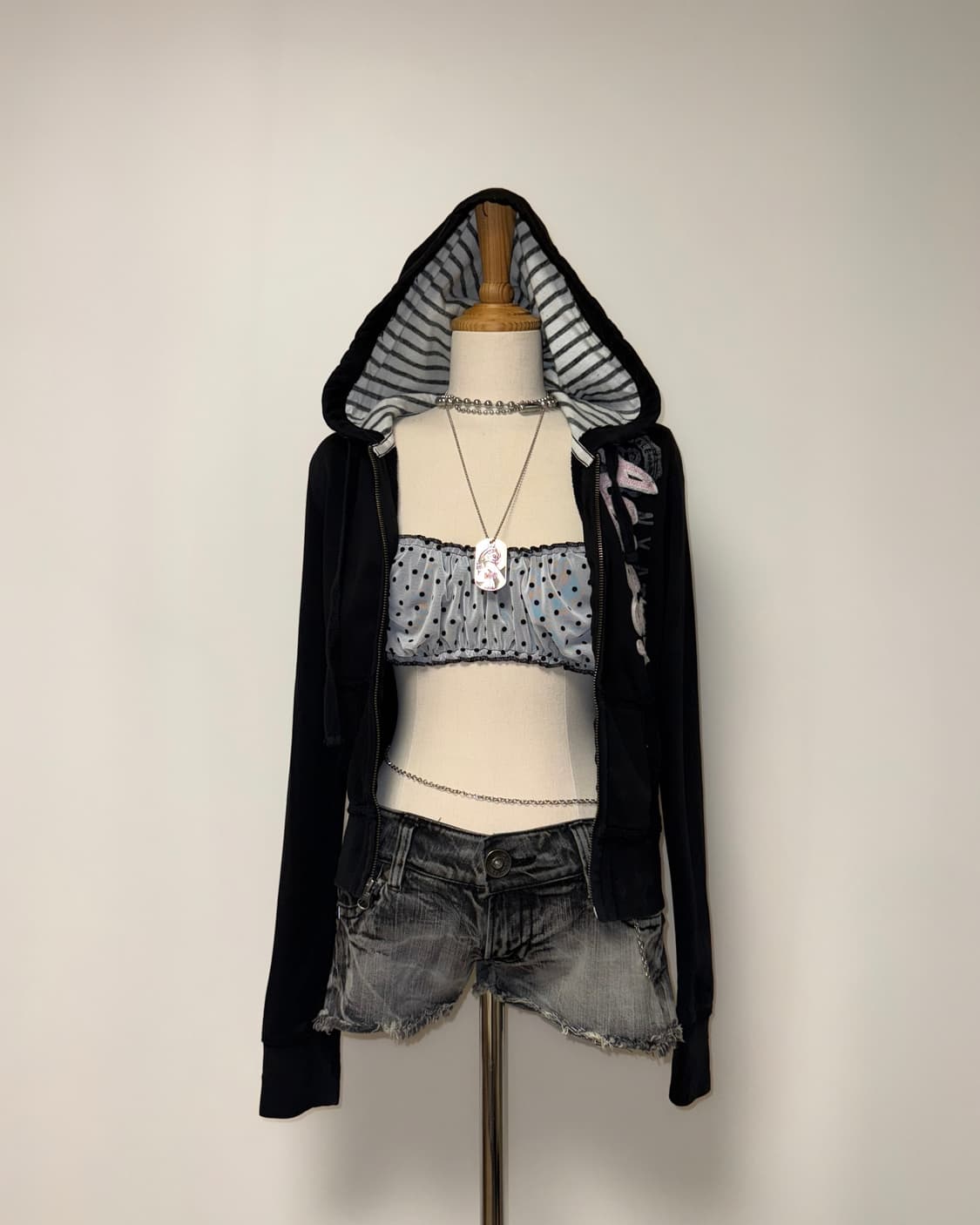 에어로포스테일 블랙 후드집업 상품이미지4