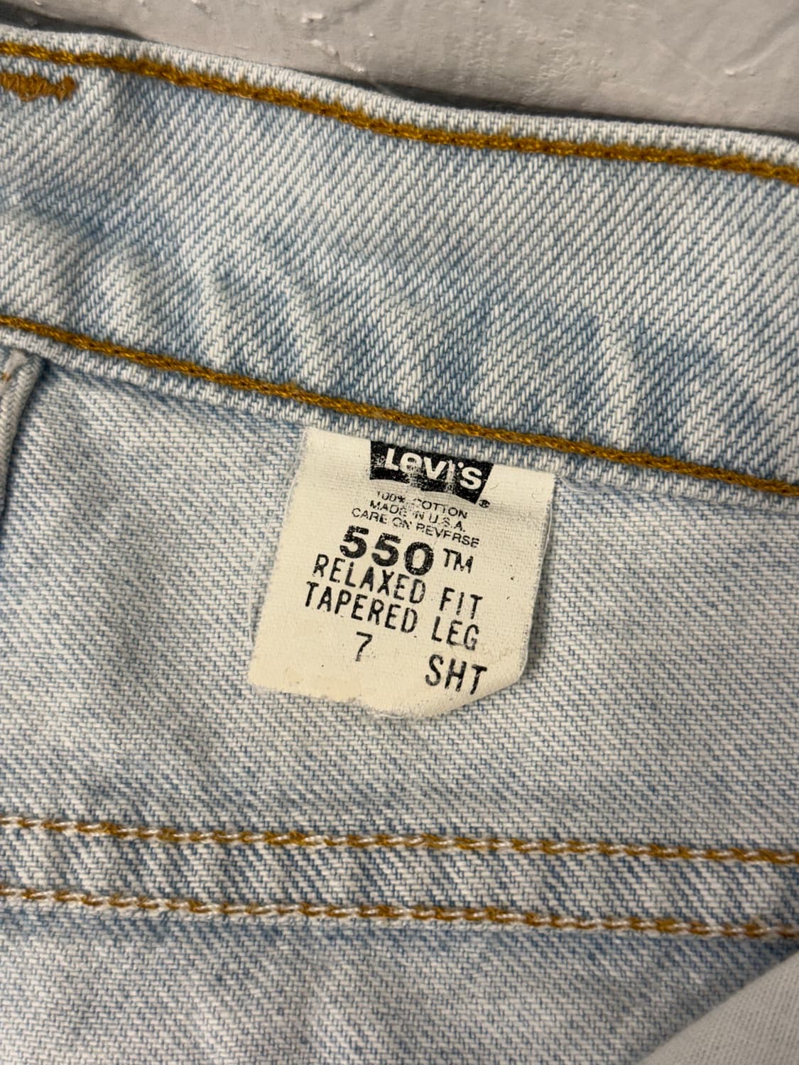 90s USA Levi's 550 Relaxed Denim Shorts 상품이미지7