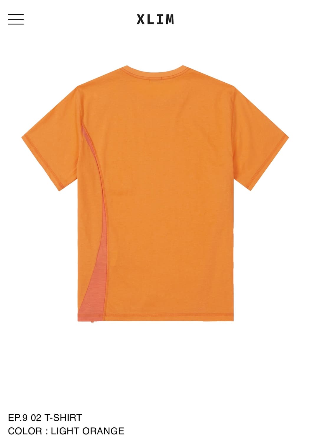 xlim ep9 02 티셔츠 라이트오렌지 xs판매합니다 상품이미지2