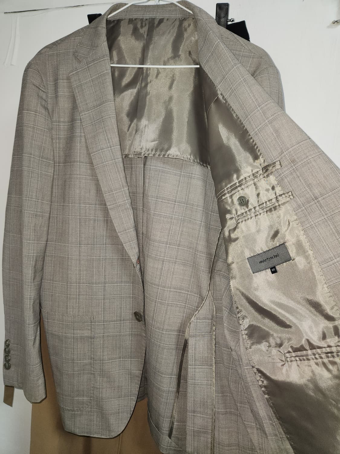 봄여름용 체크무늬 남성 블레이저 자켓105 상품이미지3