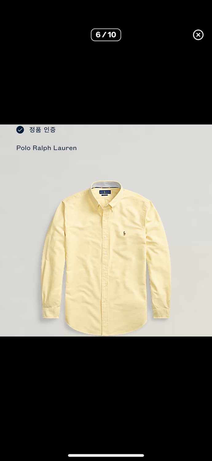 폴로랄프로렌 신형 큐알 클래식핏 셔츠 옐로우 M 상품이미지5