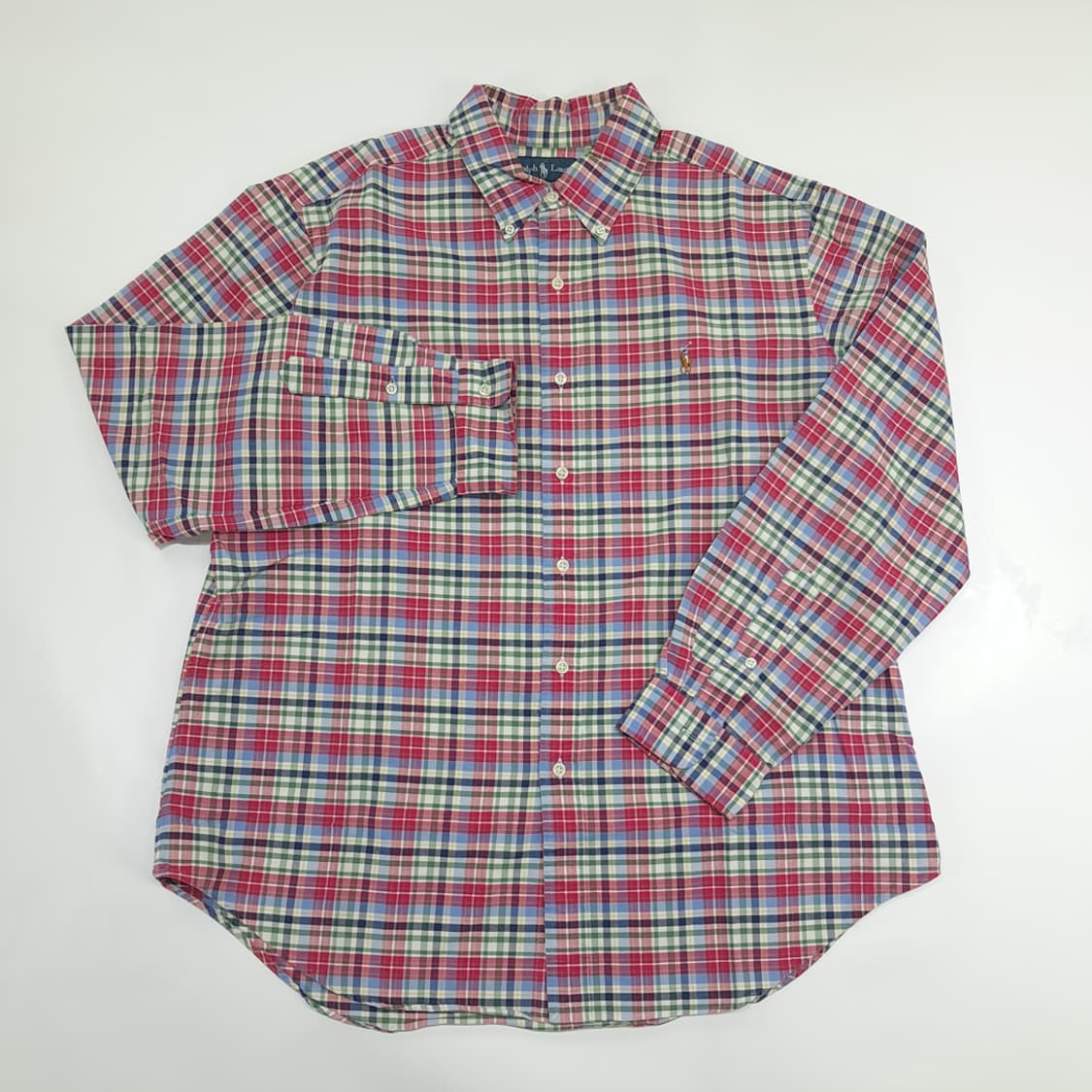 Co852 XL 폴로 랄프로렌 멀티컬러 타탄체크 긴팔 셔츠 남방 상품이미지2