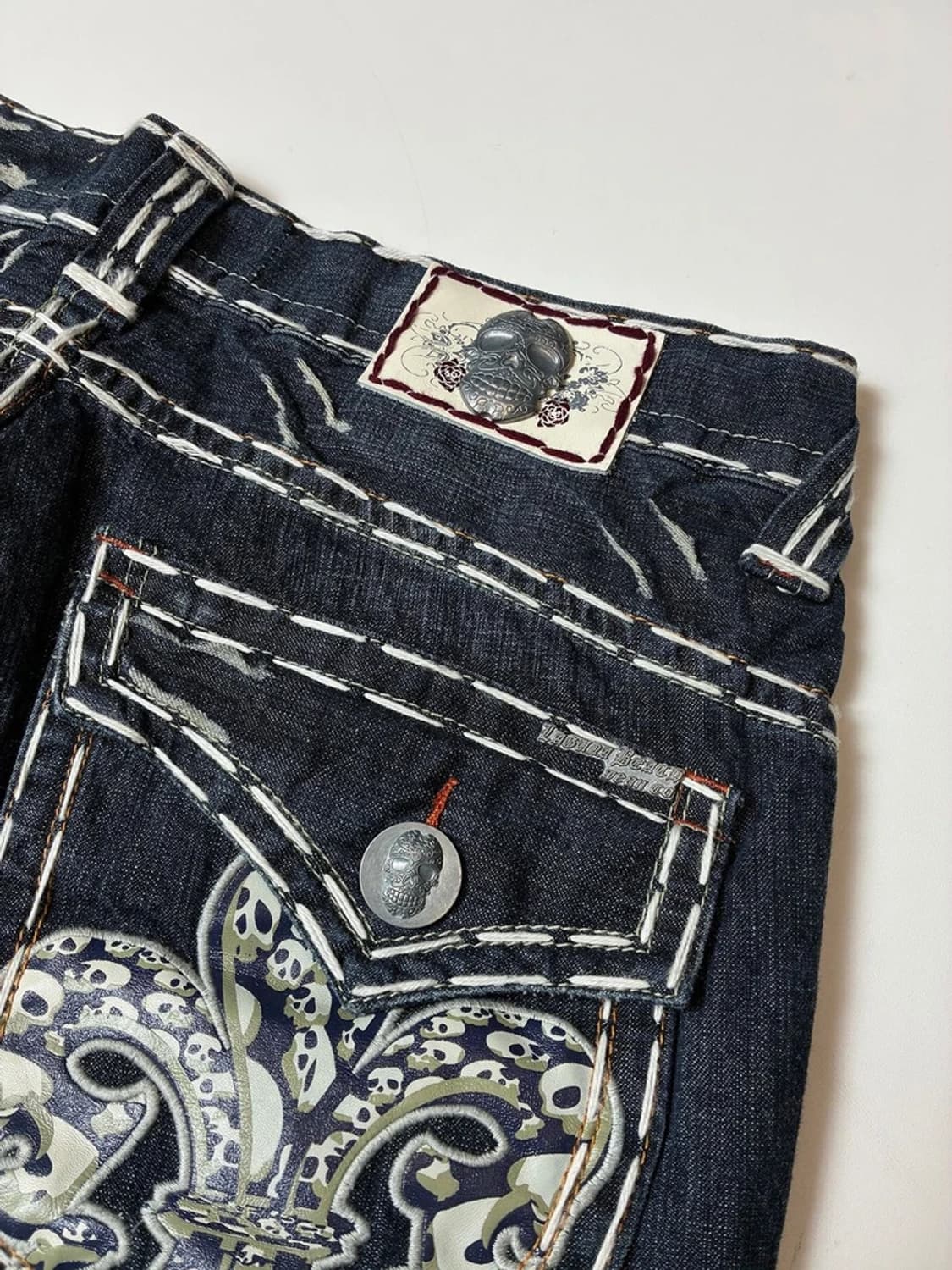 라구나비치00's Y2K 펑크 데드스탁 스티치 자수 데님팬츠 PN8834 상품이미지2