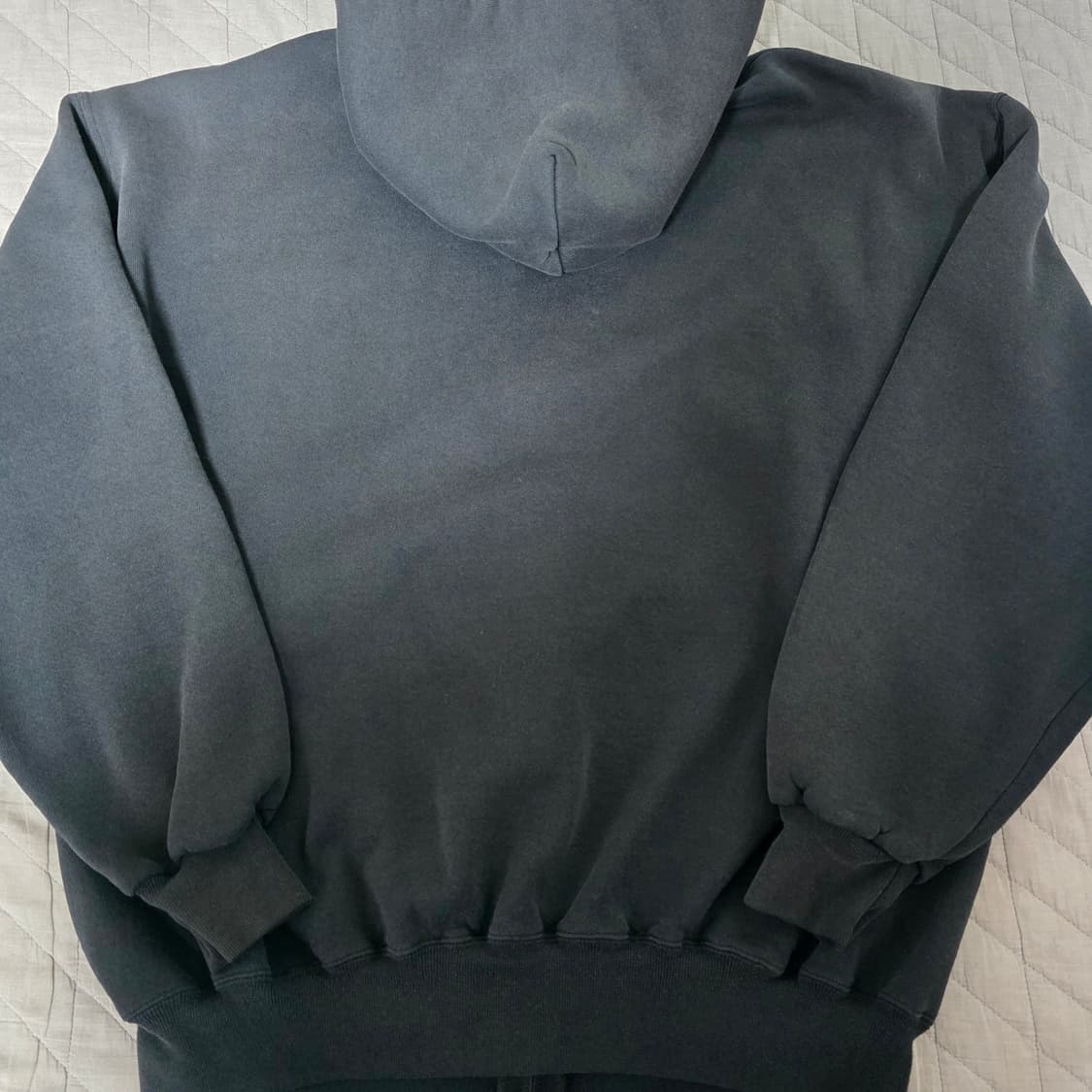 [XL] 90s 빈티지 러셀 애슬레틱 후드집업 블랙 ver. 스테인 상품이미지6