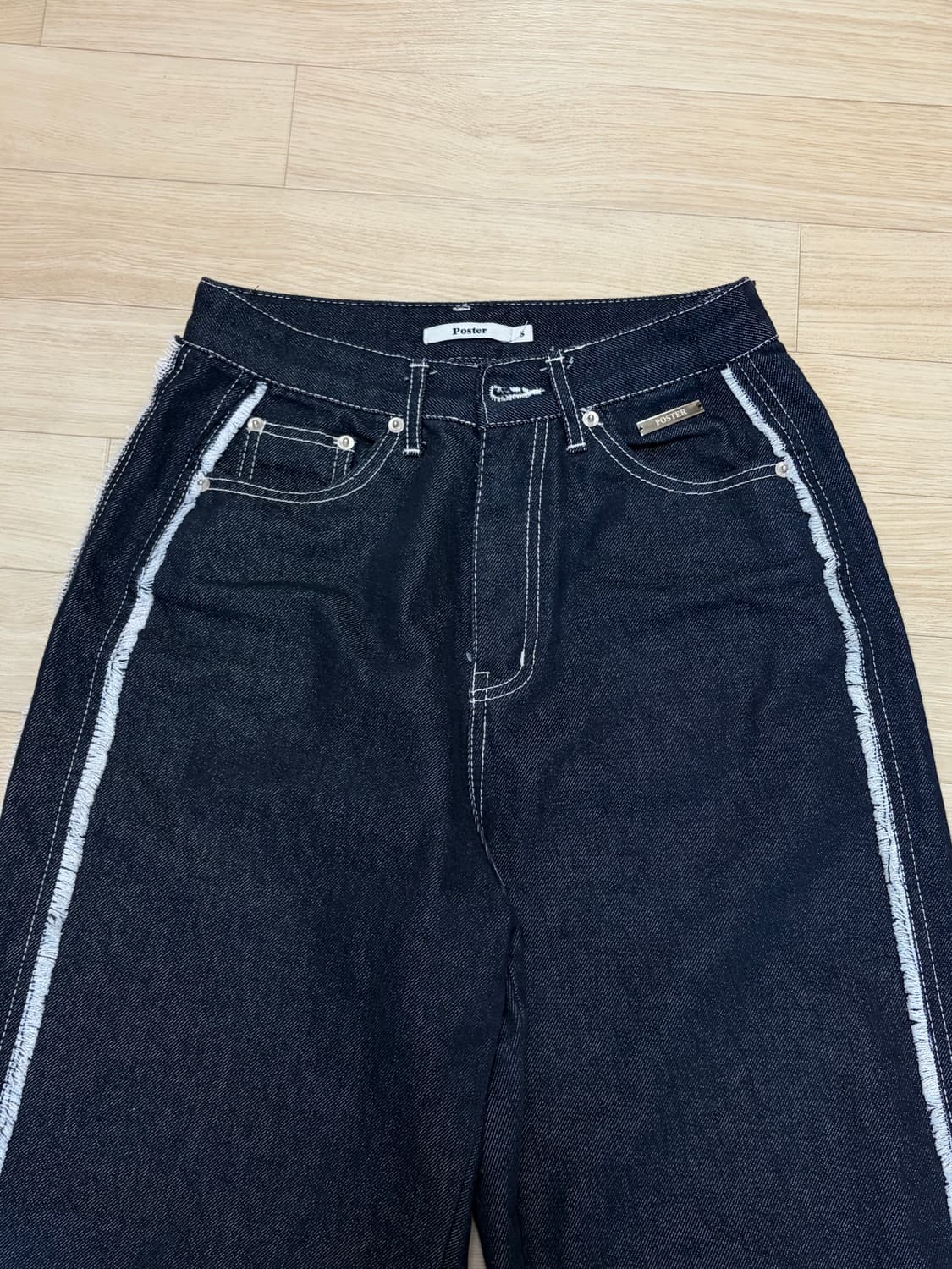 s) 포스터 생지라인데님 팬츠 상품이미지5