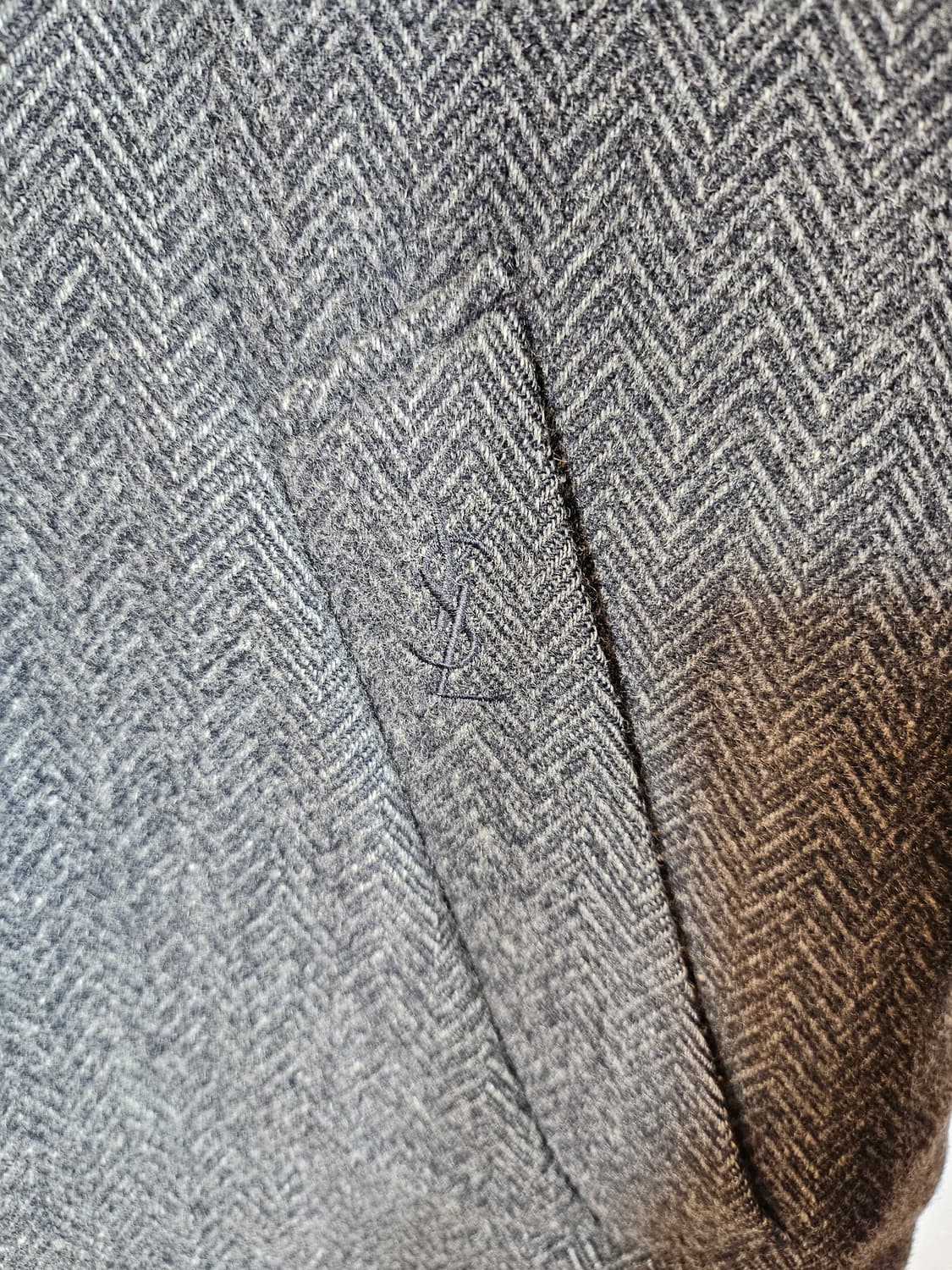 YSL 입생로랑 헤링본 모직코트 105 XL 새제품급 상품이미지9