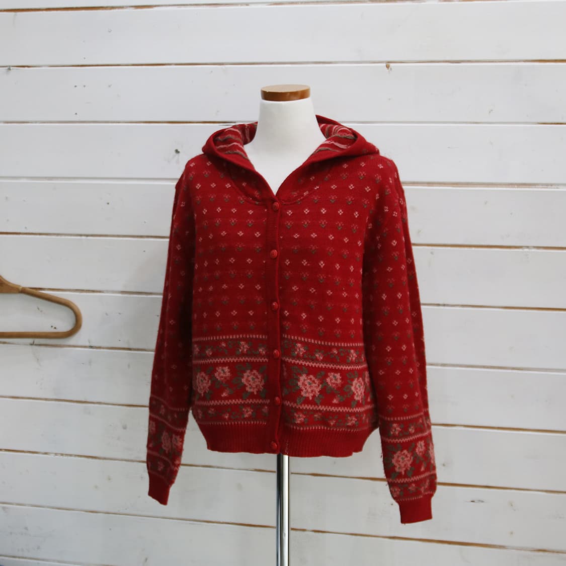 ATELIER MEIKU 울 패턴 후드 니트 자켓 (여성용 11) 상품이미지1