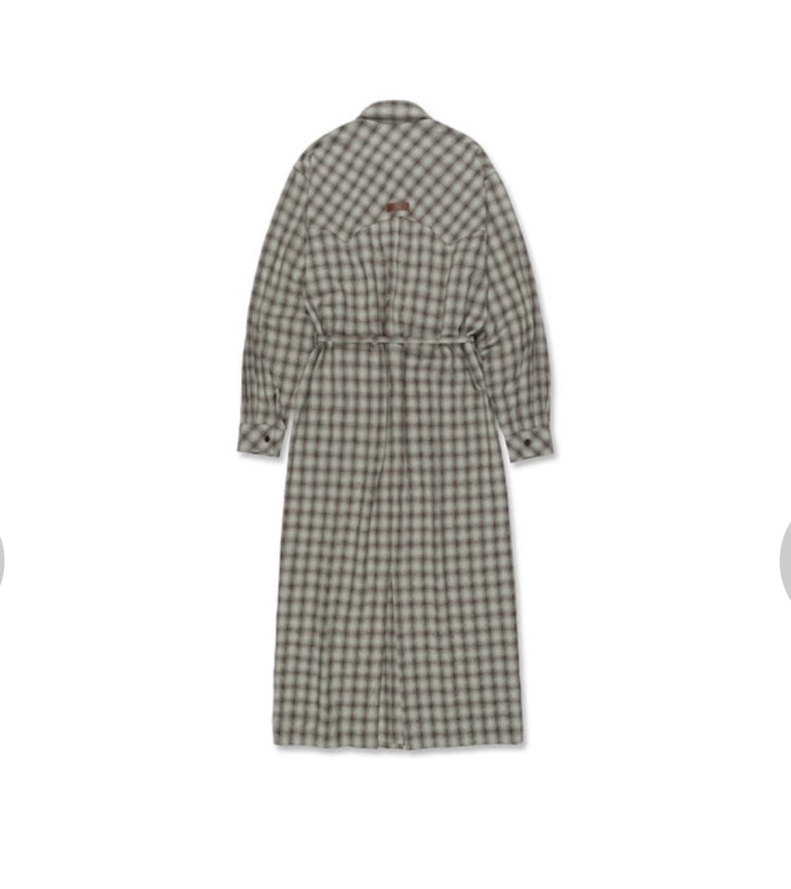 스컬프터 체크 웨스턴 셔츠 롱 원피스 새상품 S 상품이미지6