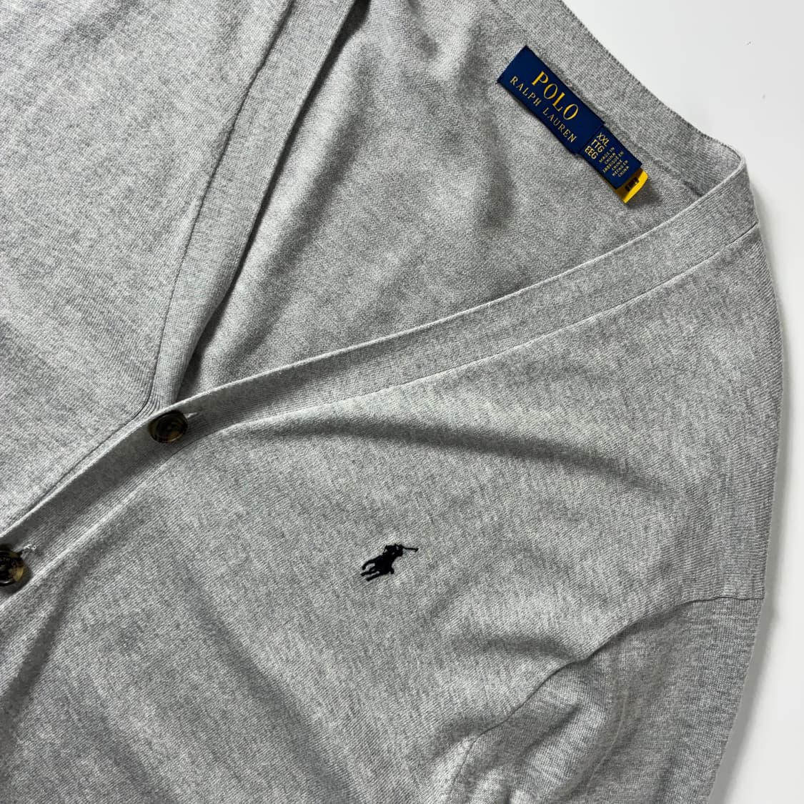 Polo  폴로 랄프로렌 신형 자수 코튼 그레이 브이넥 니트 가디건 상품이미지3