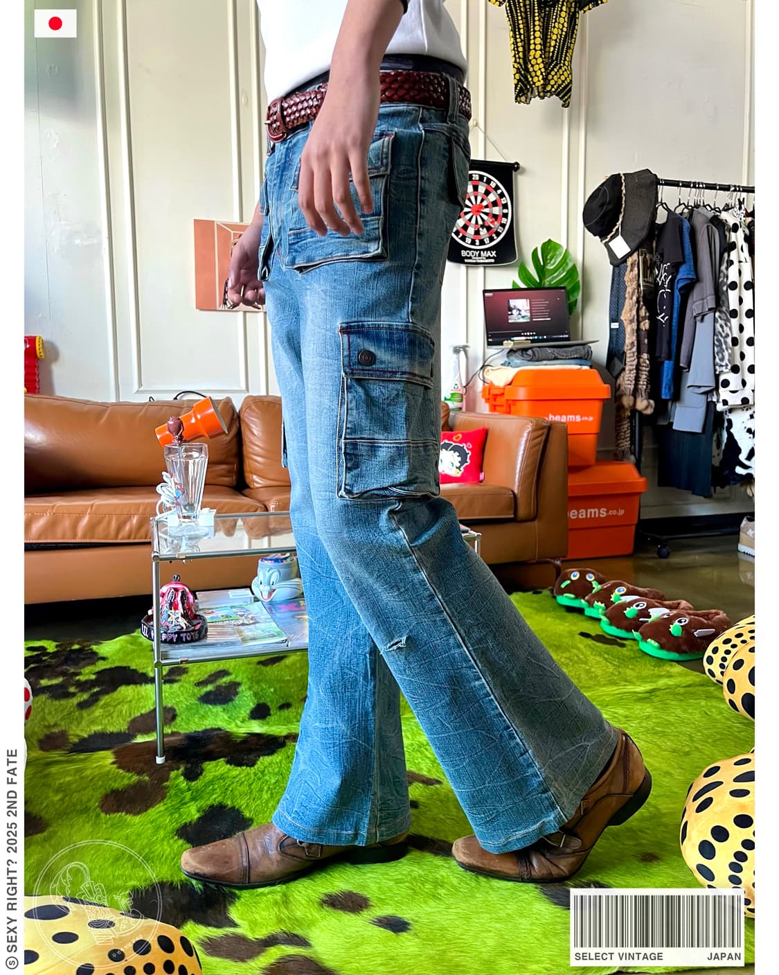 90-00s JPN Vintage Boots-Cut Cargo Denim 상품이미지1