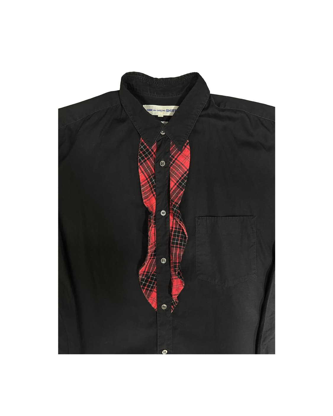 Comme des garcons check ruffle shirt L 상품이미지1