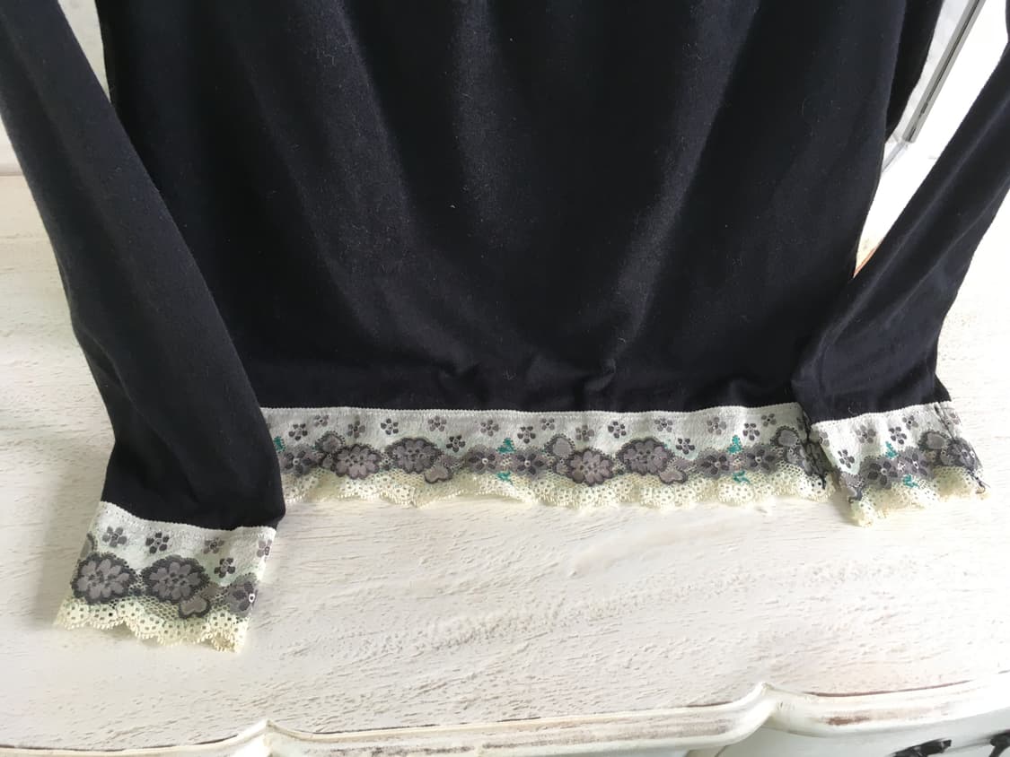 일본빈티지 모리 레이스 롱슬리브 상품이미지6