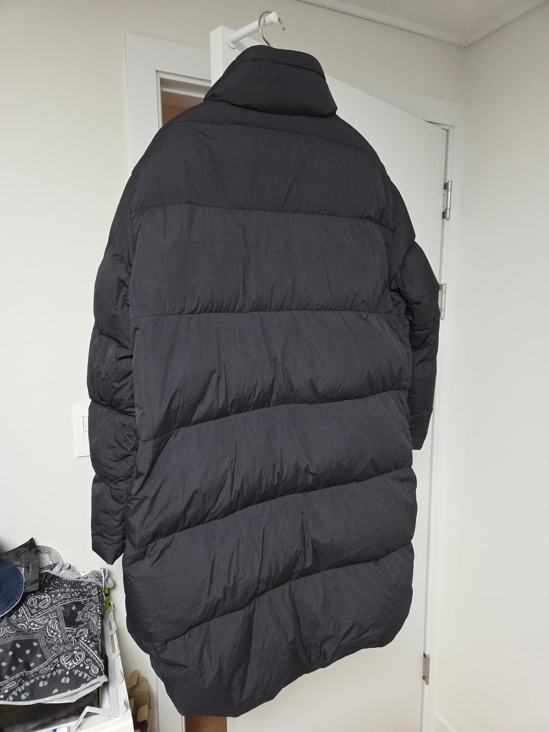 (희귀) 스톤아일랜드 크링클랩스 드레이크 롱패딩 블랙 L 상품이미지4