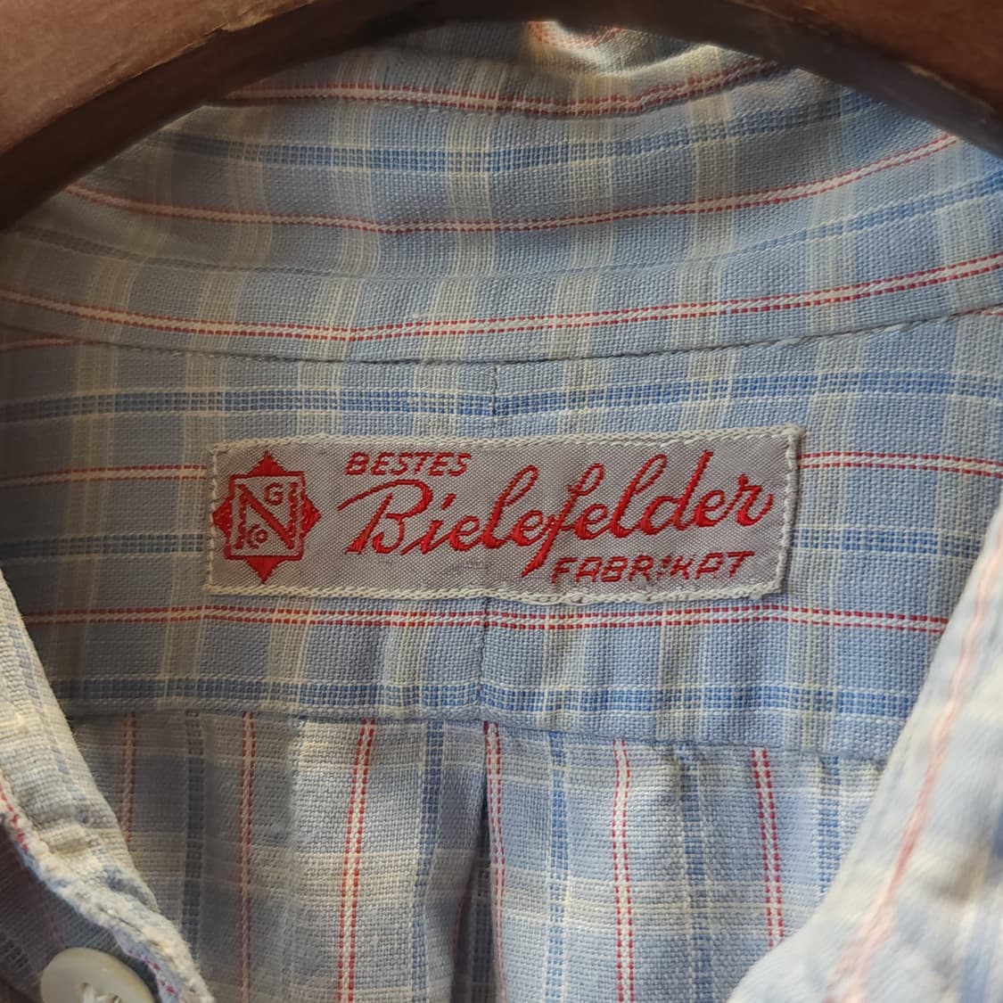 60s 프랑스 워크셔츠 가드너 빈티지 셔츠 스카이 블루 롱 튜닉 셔츠 m 상품이미지5