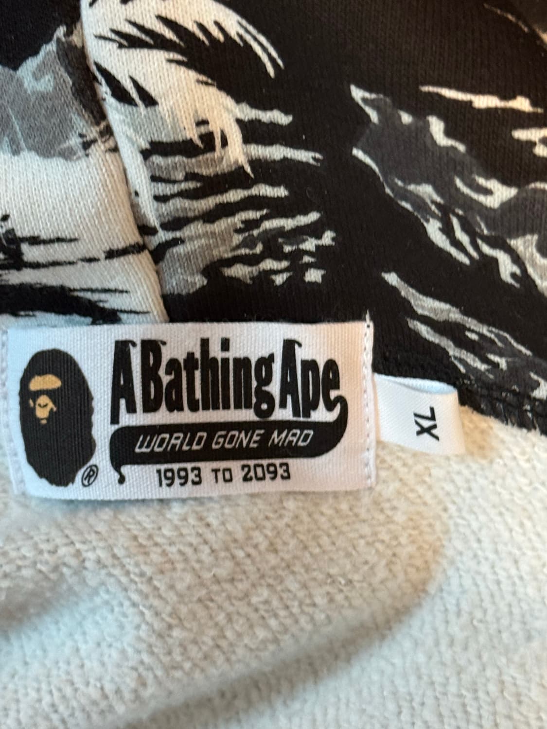 베이프 팜 트리 카모 샤크 후드집업 블랙 상품이미지5