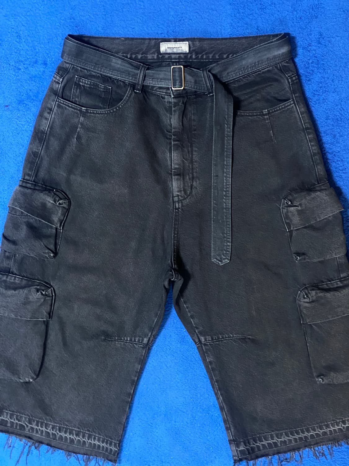999Humanity 커브드 카고 버뮤다 팬츠 Large 상품이미지2