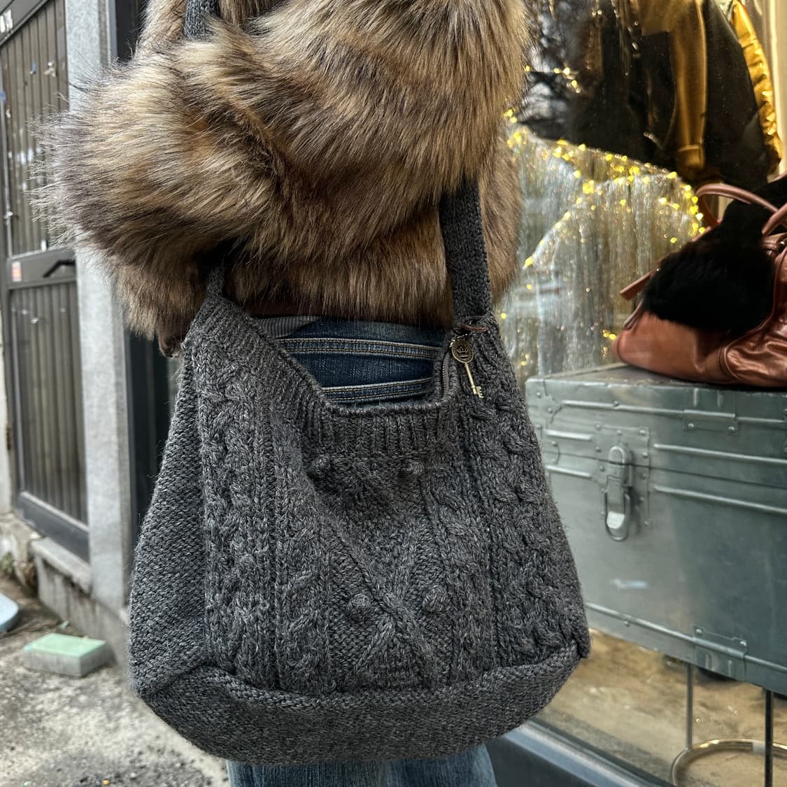 00s 빈티지 니트 크로스백 상품이미지6