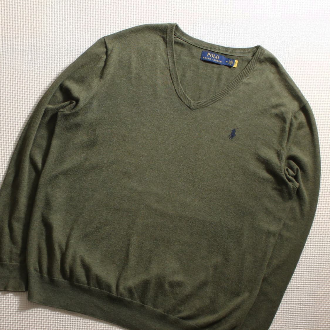 Polo 폴로 랄프로렌 카키 브이넥 니트 (QR인증) 상품이미지2