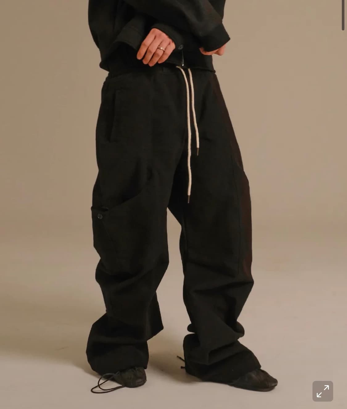 뉴치프시크 rustic creciente wave pants black 상품이미지1