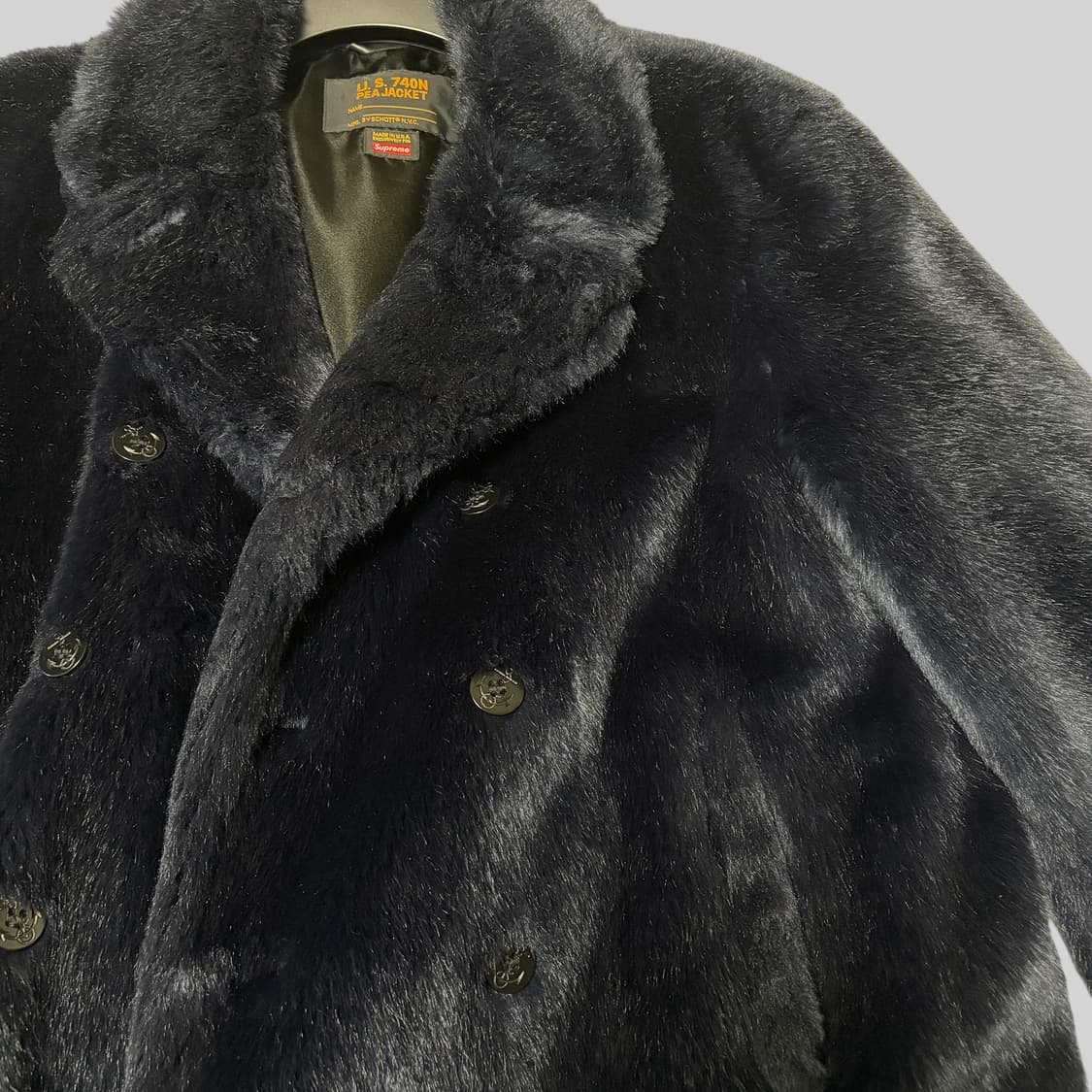 슈프림 x schott 쇼트 퍼 피코트 L 상품이미지3