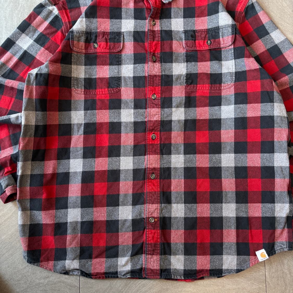 칼하트 오리지널 해비 코튼 체크 긴팔 셔츠  상품이미지4