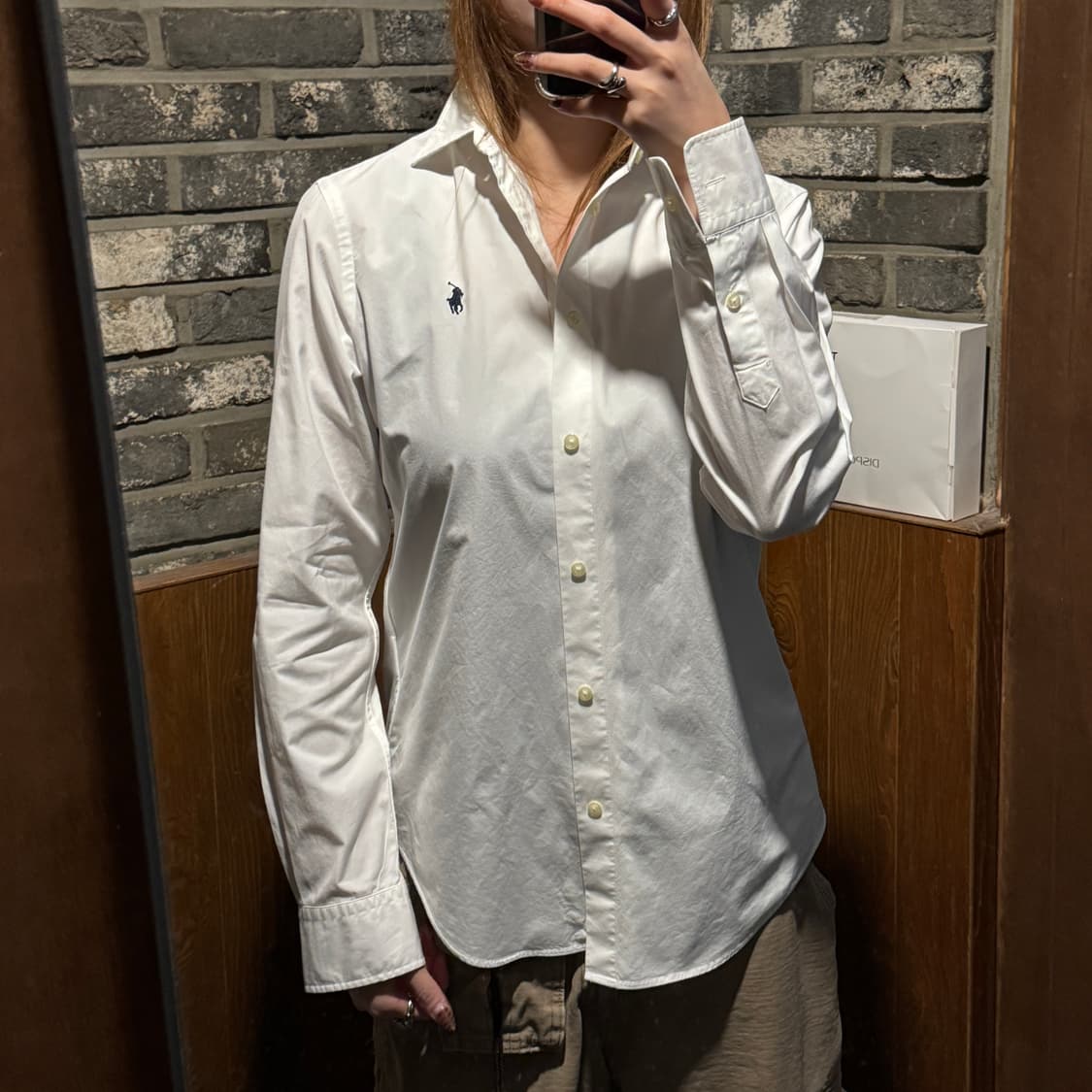 6) 폴로 랄프로렌 여성 화이트 포플린 셔츠 상품이미지9
