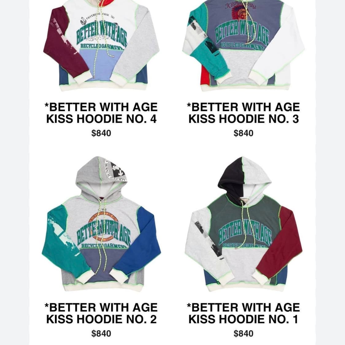 Better With Age 해체주의 원오프피스 후드 상품이미지5