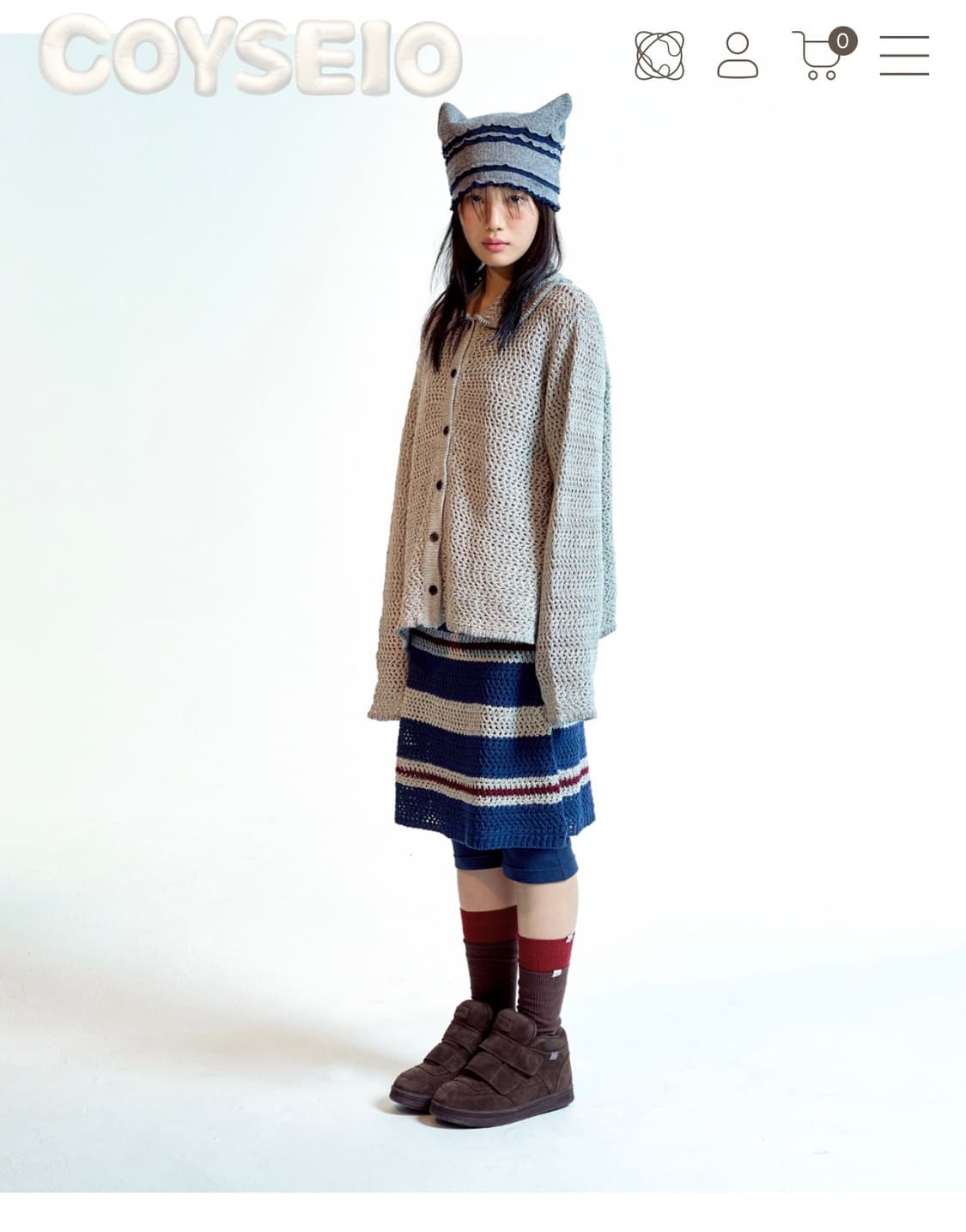 Coyseio NET KNIT CARDIGAN GREY size1 상품이미지4